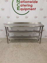 Stainless Steel Slim Table With Shelving (NCE5067)