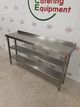 Stainless Steel Slim Table With Shelving (NCE5067)