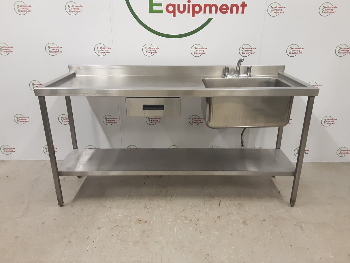 Stainless Steel Single Sink With Drawer 180x65cm (NCE5124)