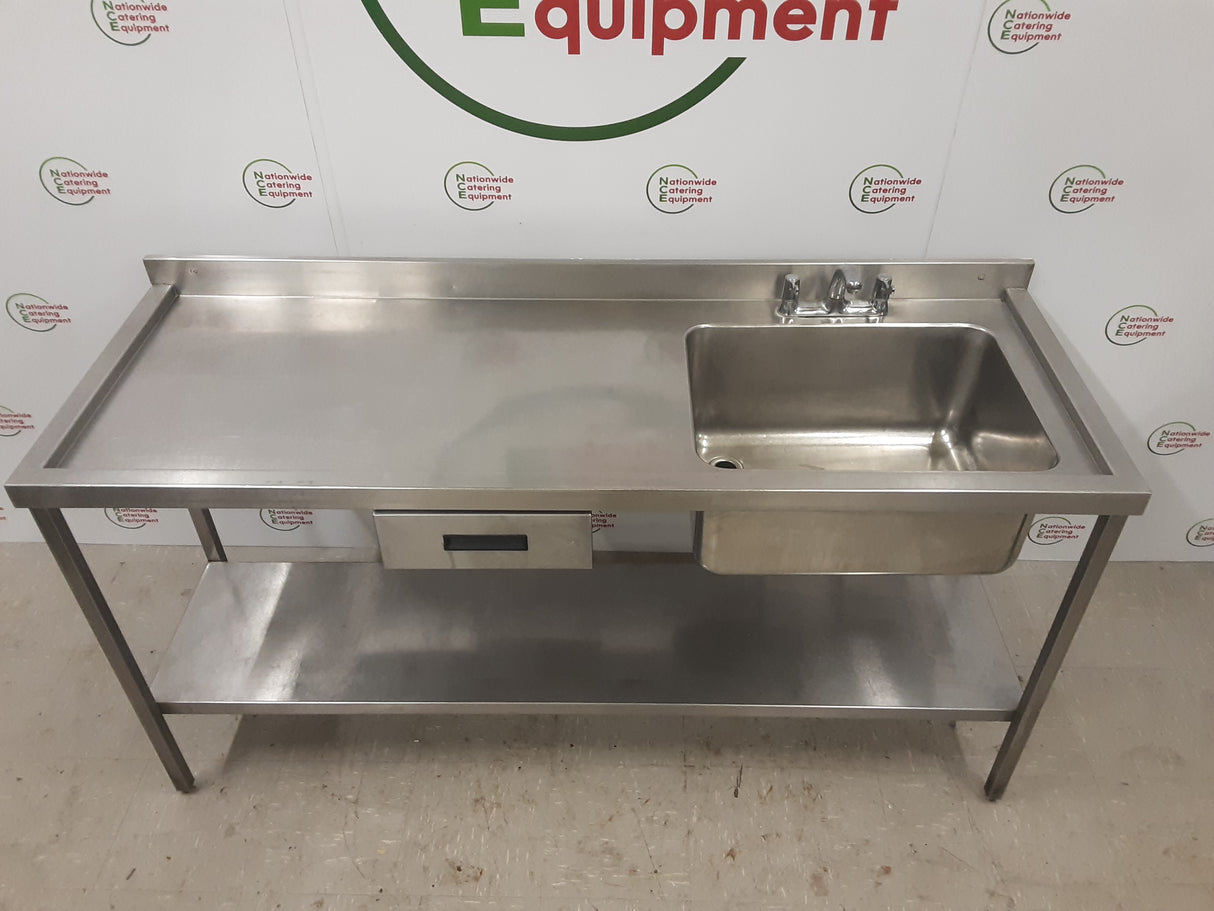 Stainless Steel Single Sink With Drawer 180x65cm (NCE5124)