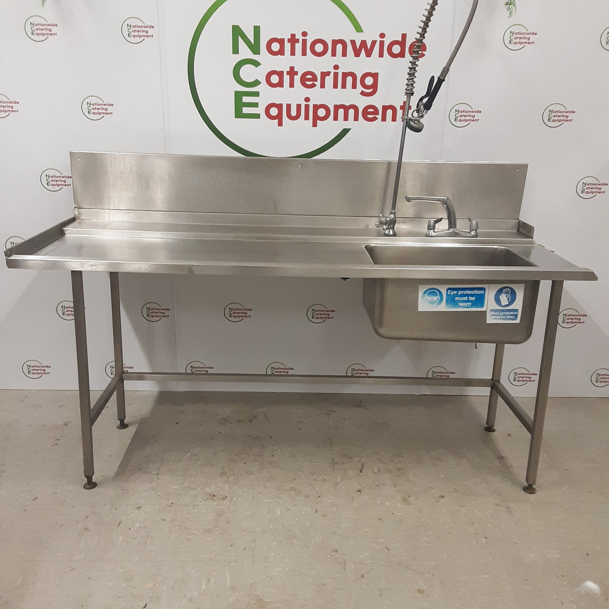 Stainless Steel Pass-Through Dishwasher Entry Sink With Pre-Wash Spray ...