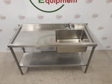 Stainless Steel Single Sink 150x65cm (NCE5127)