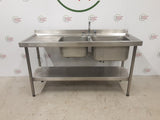 Stainless Steel Double Sink 150x60cm (NCE5135)