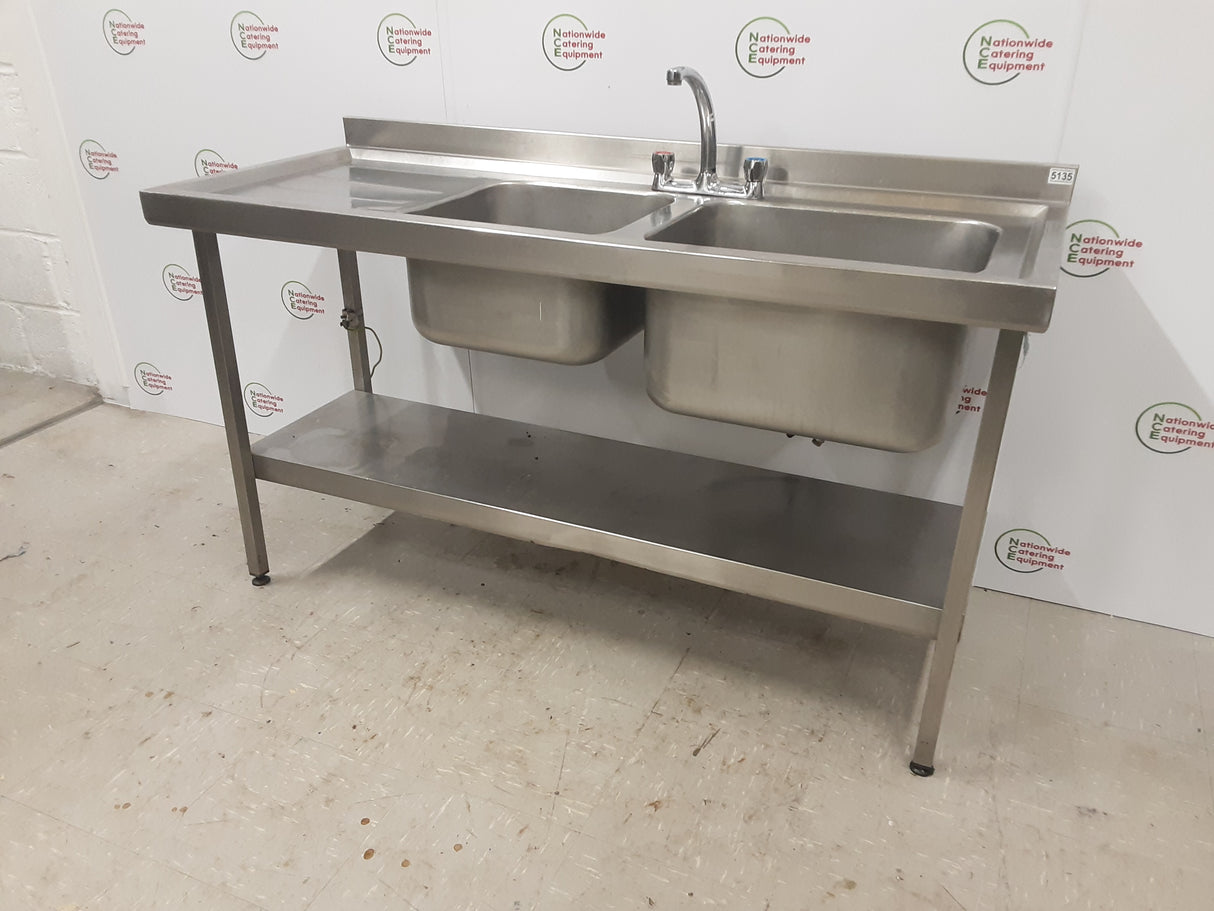 Stainless Steel Double Sink 150x60cm (NCE5135)