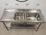 Stainless Steel Double Sink 150x60cm (NCE5135)