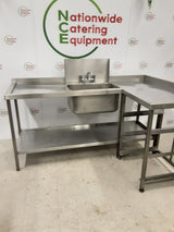 Stainless Steel Single Corner Sink 185x122cm (NCE5134)