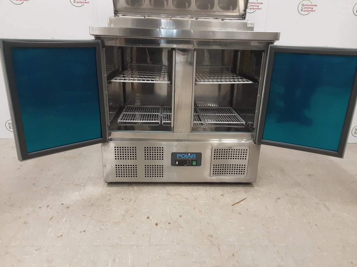 Polar Two Door Counter Fridge With Toppings Opening, Model-G604 (NCE5153)