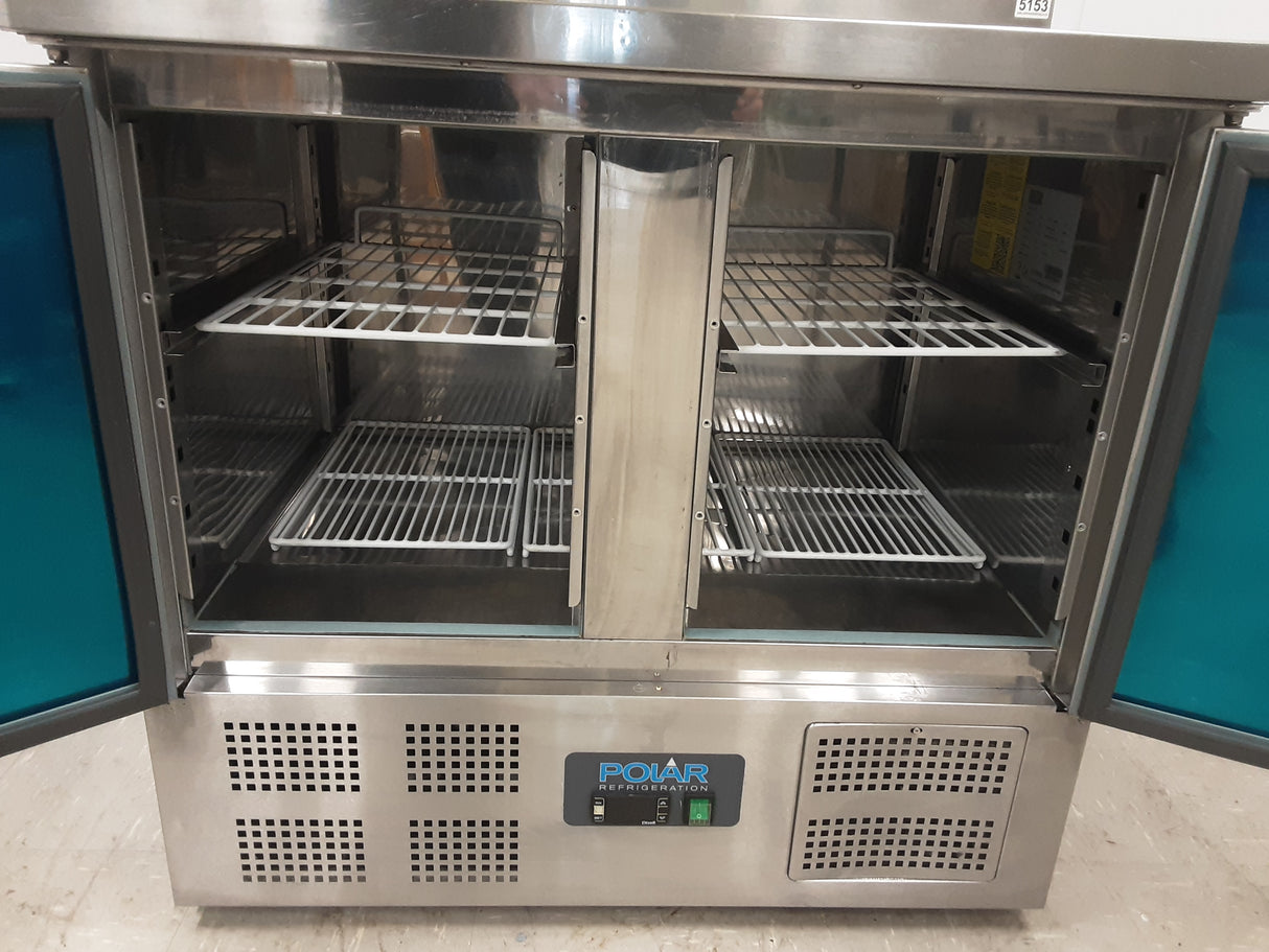 Polar Two Door Counter Fridge With Toppings Opening, Model-G604 (NCE5153)