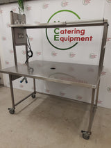 Stainless Steel Mobile Table With Appliance Space, Shelf Above and Plug Sockets (NCE5468)