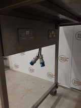 Stainless Steel Mobile Table With Appliance Space, Shelf Above and Plug Sockets (NCE5468)