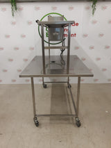 Stainless Steel Mobile Table With Appliance Space, Shelf Above and Plug Sockets (NCE5468)