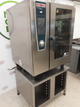 Rational 10 Grid Electric SCC White Efficiency Combi Oven On Stand (NCE5454)