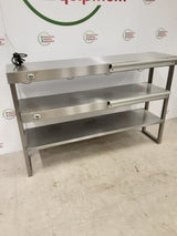 Stainless Steel Tabletop Three Tier Heated Gantry (Top Two Tiers Heated),140cm, 13amp (NCE5495)