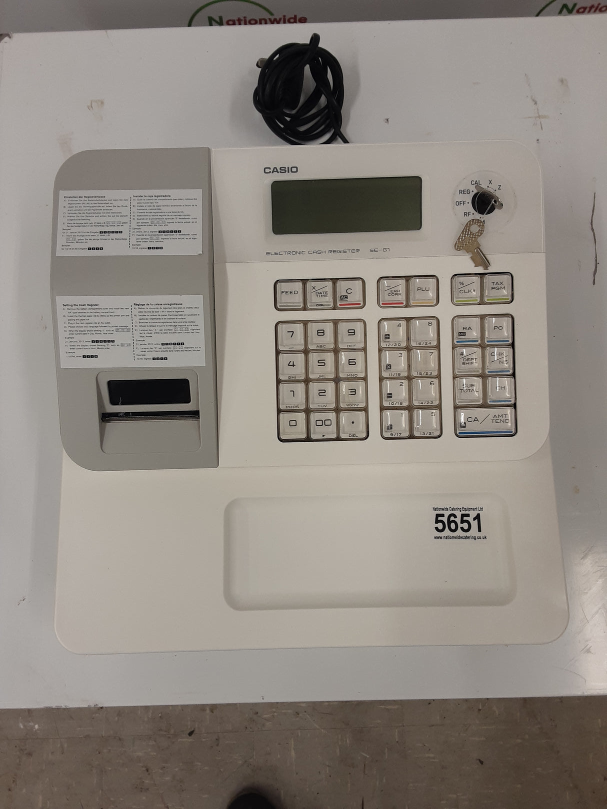 Casio Till/Cash Register, Model- SE-G1 (NCE5651)