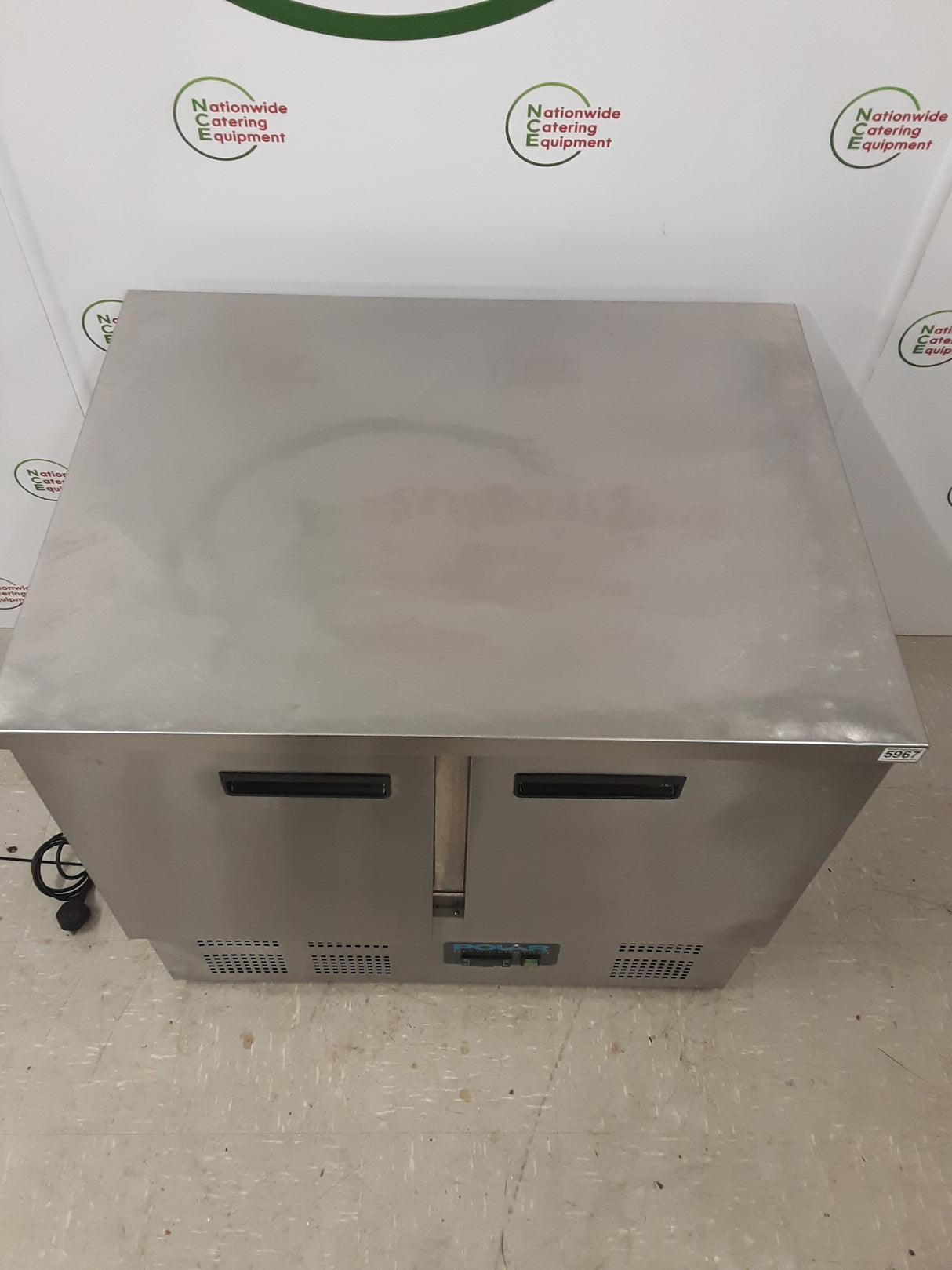 Polar 90cm Two Door Flat Counter Fridge, Model- U636 (NCE5967)