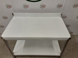 New/Un-Used Stainless Steel  120x70cmTable With Lower Shelf & Upstand (NCE5974)