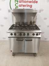 Falcon Dominator Six Burner Stove & Oven, Natural Gas, With Pan Shelf. Model- G3101 (NCE5995)
