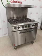 Falcon Dominator Six Burner Stove & Oven, Natural Gas, With Pan Shelf. Model- G3101 (NCE5995)