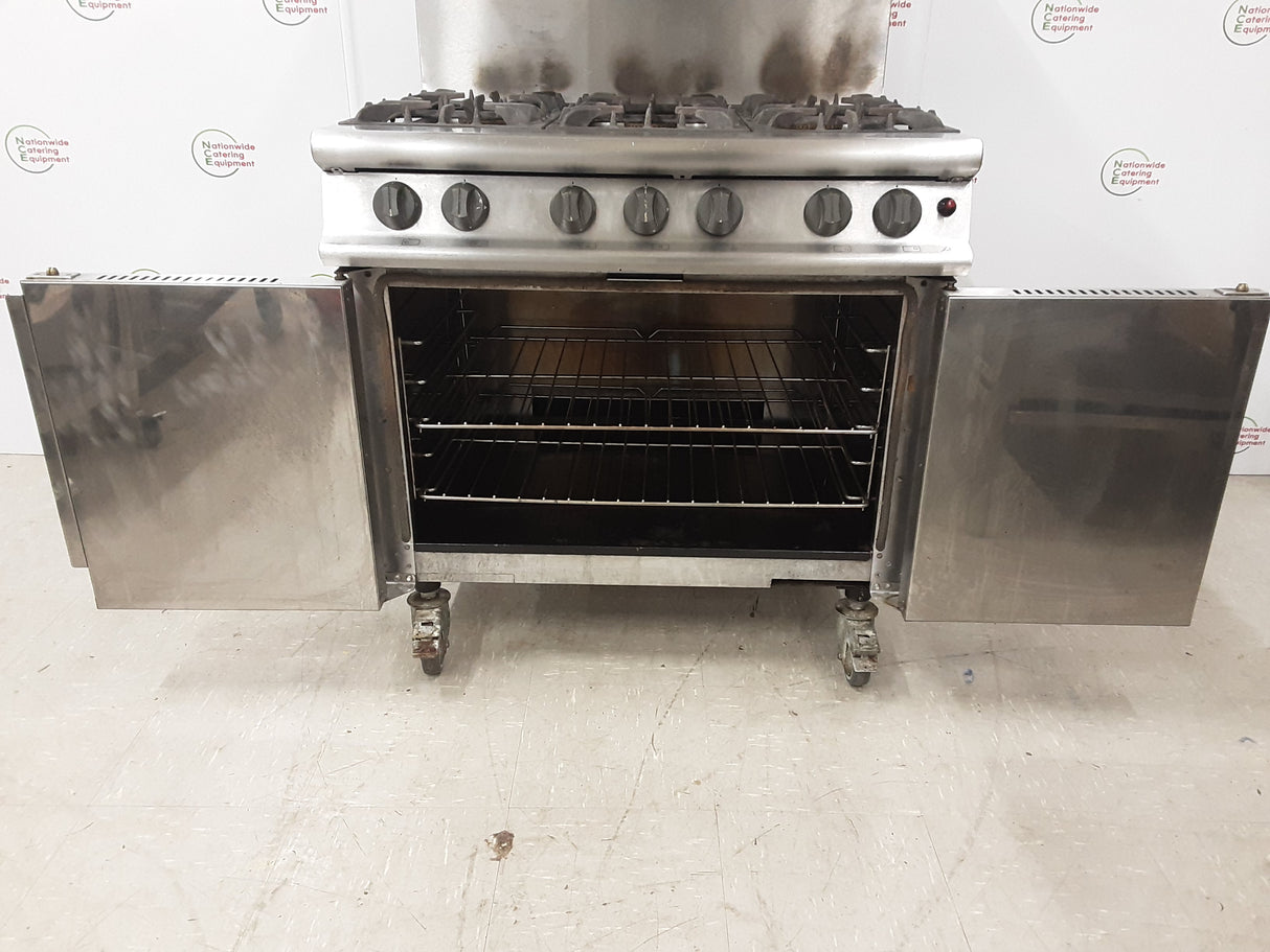 Falcon Dominator Six Burner Stove & Oven, Natural Gas, With Pan Shelf. Model- G3101 (NCE5995)