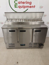 Polar Three Door Counter Fridge With Toppings Opening, 137cm, Model- G605 (NCE5997)