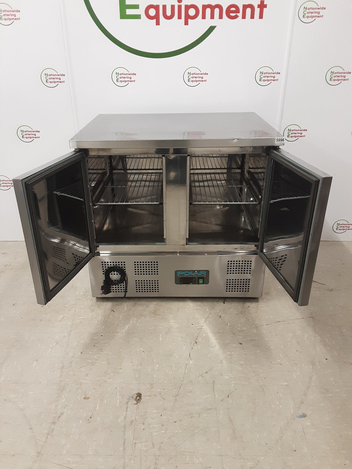 Polar Two Door Compact Flat Counter Fridge, 90cm, Model- U636 (NCE5996)