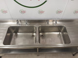 Stainless Steel Double Sink With Twin Drainers, 240x65cm (NCE6000)