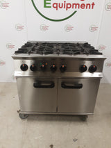 Lincat Opus 800 Duel Fuel- LPG Six Burner Stove & Electric Convection Oven, Model-OD8007/P (NCE6001)
