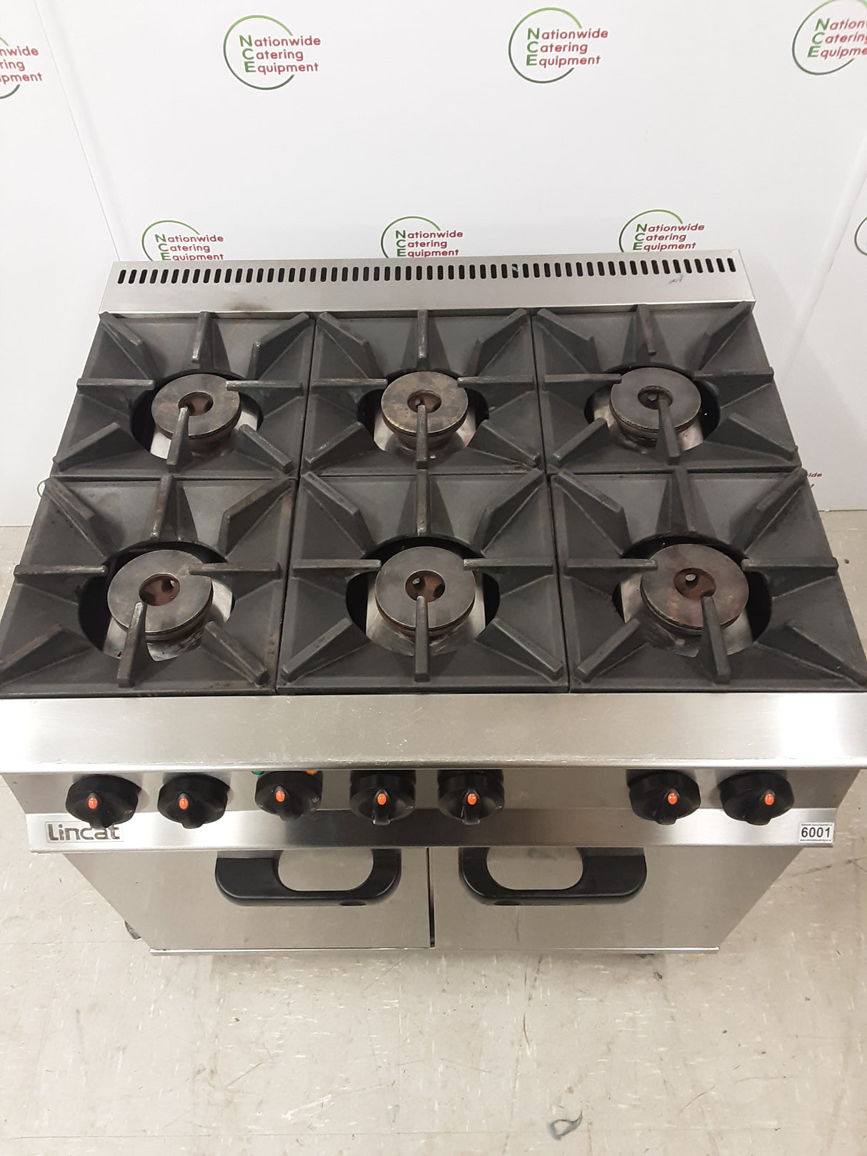 Lincat Opus 800 Duel Fuel- LPG Six Burner Stove & Electric Convection Oven, Model-OD8007/P (NCE6001)