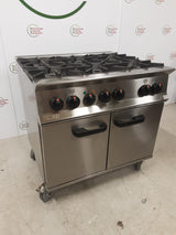 Lincat Opus 800 Duel Fuel- LPG Six Burner Stove & Electric Convection Oven, Model-OD8007/P (NCE6001)