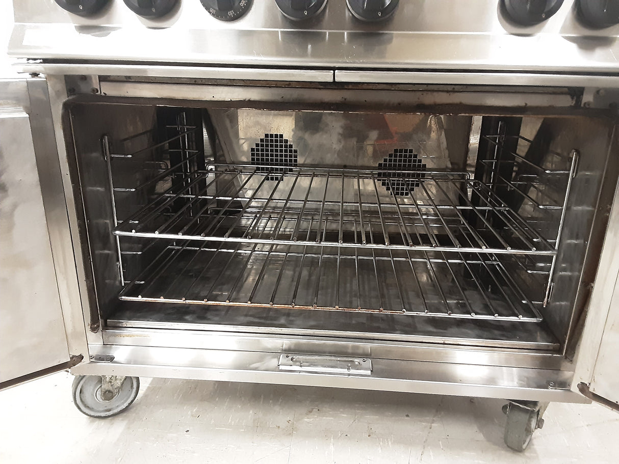 Lincat Opus 800 Duel Fuel- LPG Six Burner Stove & Electric Convection Oven, Model-OD8007/P (NCE6001)