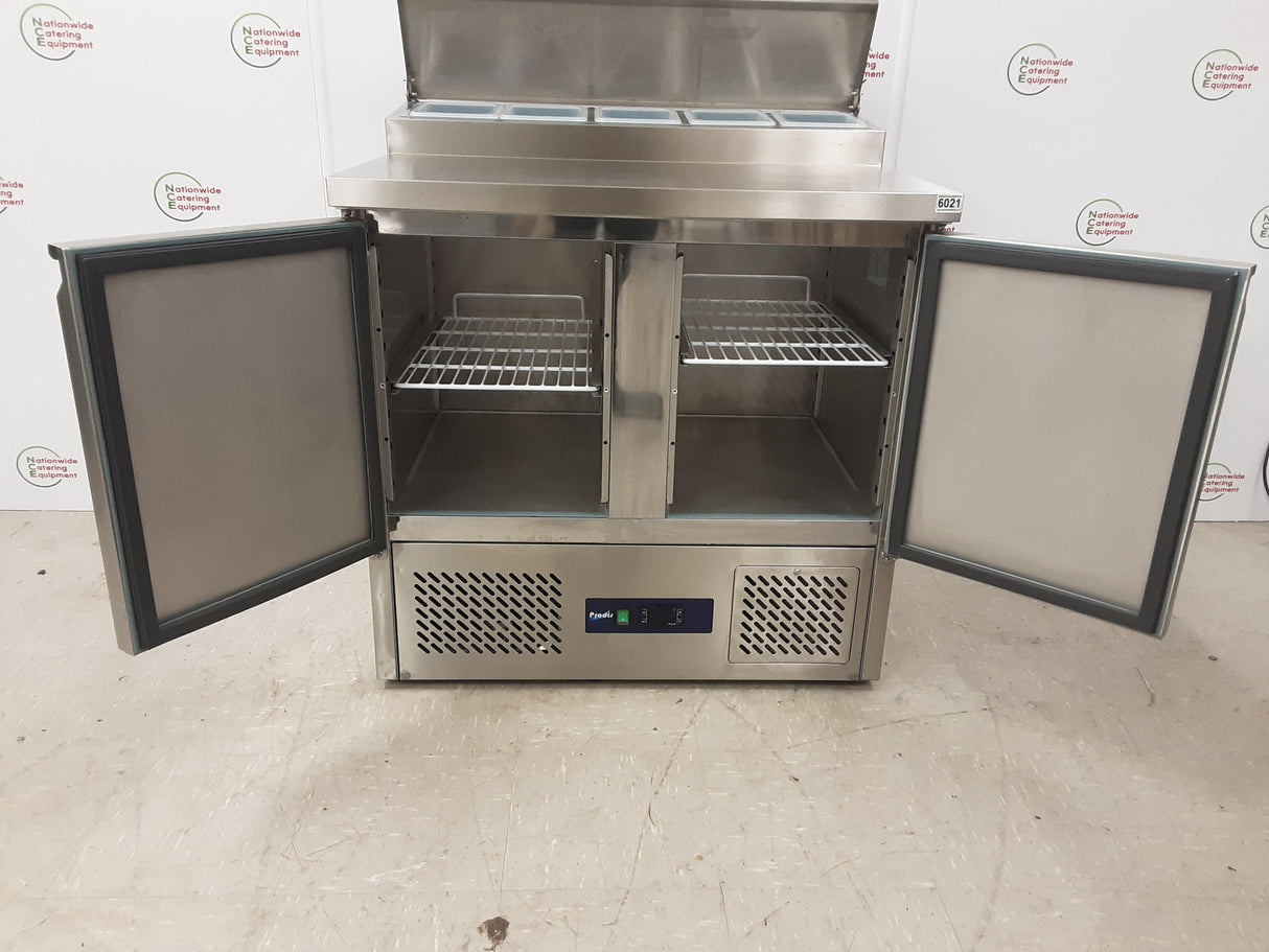 Prodis Two Door Counter Fridge With Topping Opening, 90cm, EC-2PREP (NCE6021)