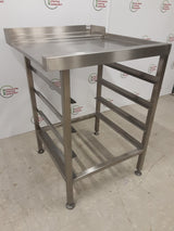 Stainless Steel Exit Table With Racking 65x75cm (NCE6089)