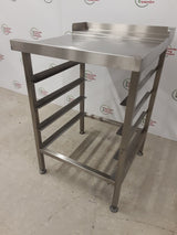 Stainless Steel Exit Table With Racking 65x75cm (NCE6089)