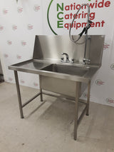 Stainless Steel Dishwasher Entry Sink, With Pre-Wash Spray, 115x75cm (NCE6088)