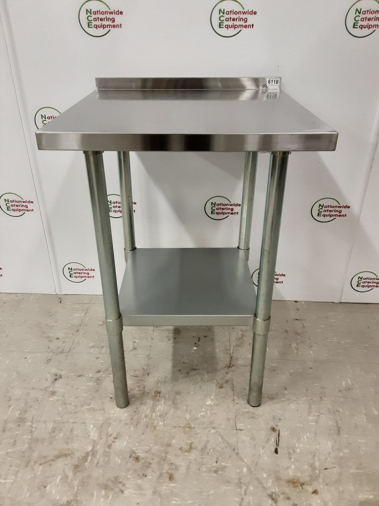 Stainless Steel Table With Upstand 60x60cm(NCE6118)