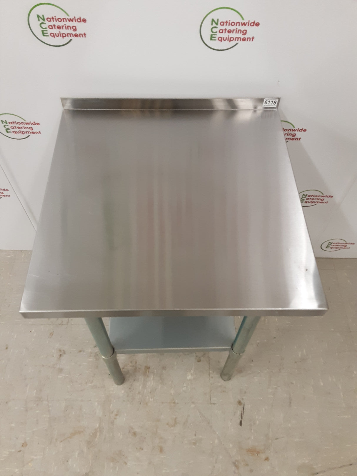 Stainless Steel Table With Upstand 60x60cm(NCE6118)