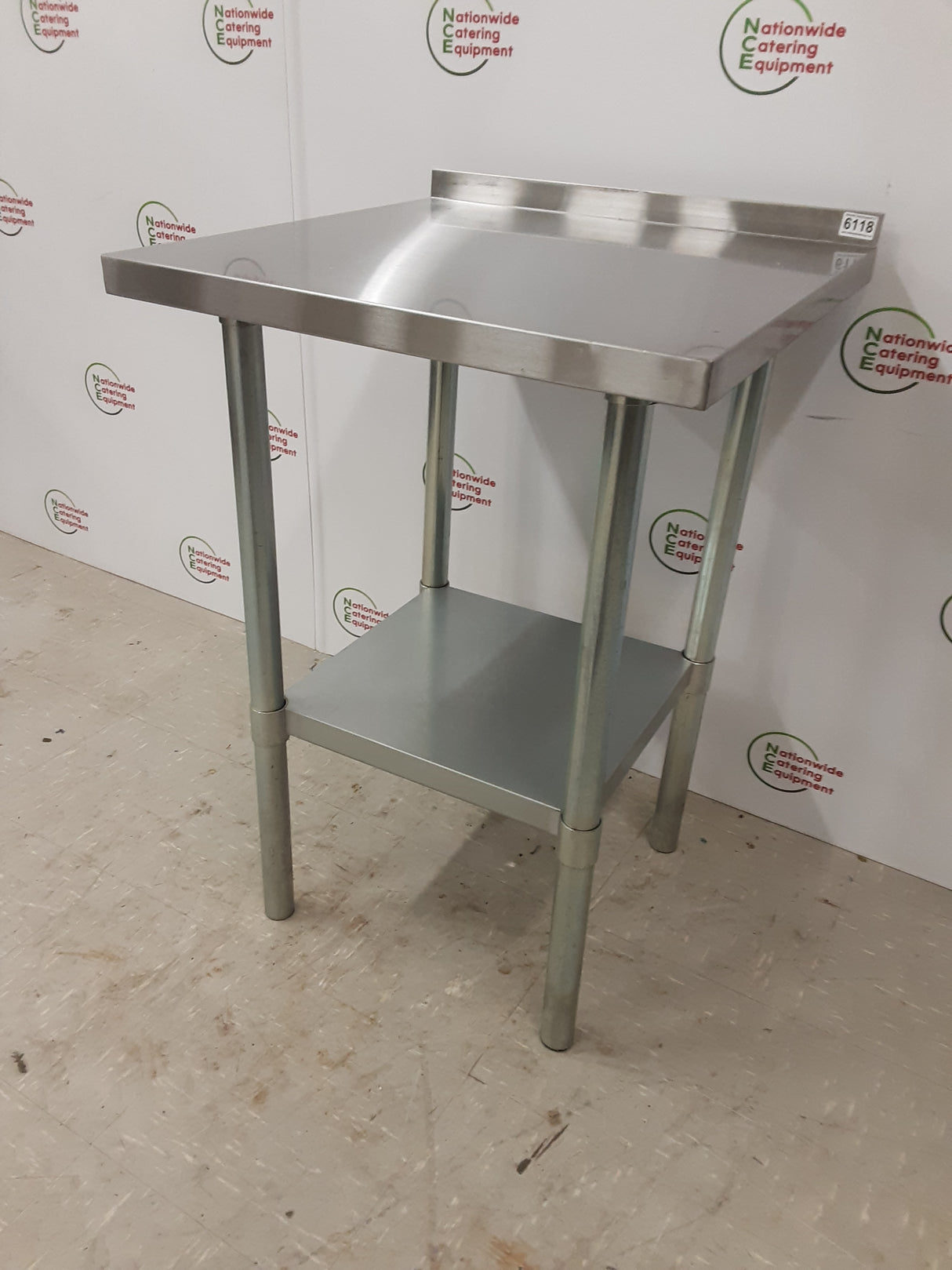 Stainless Steel Table With Upstand 60x60cm(NCE6118)