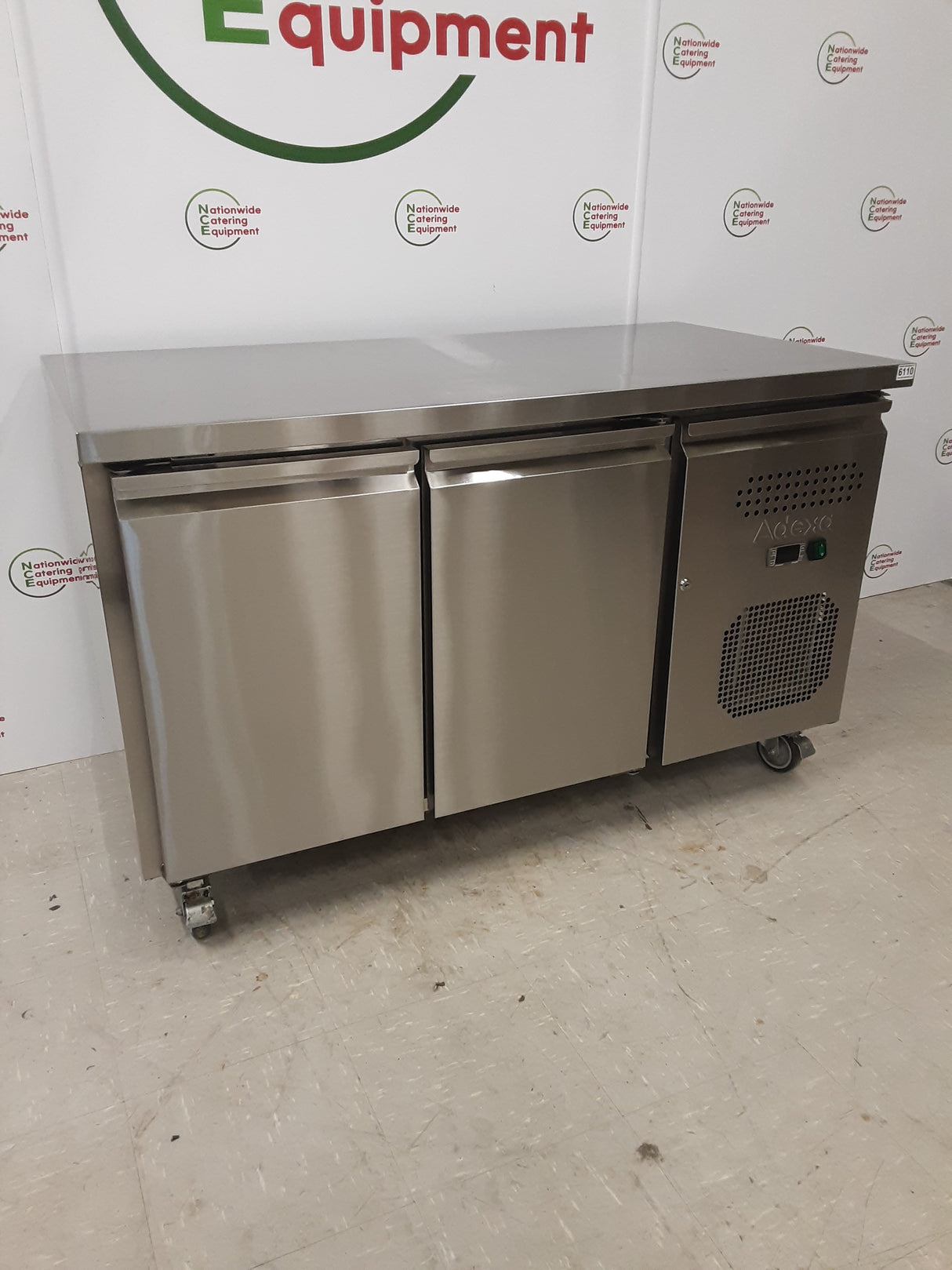Adexa Two Door Flat Counter Freezer, 136cm, Model-FG21V  (NCE6110)