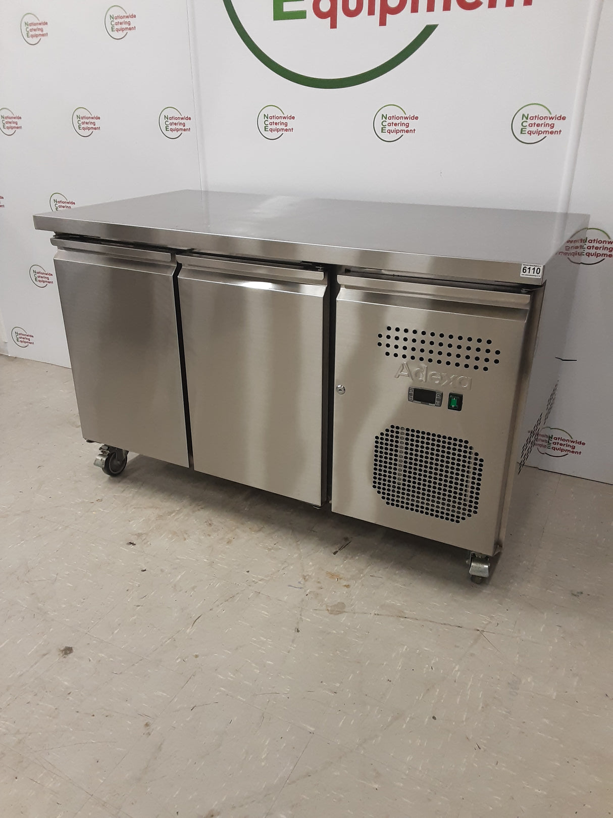 Adexa Two Door Flat Counter Freezer, 136cm, Model-FG21V  (NCE6110)