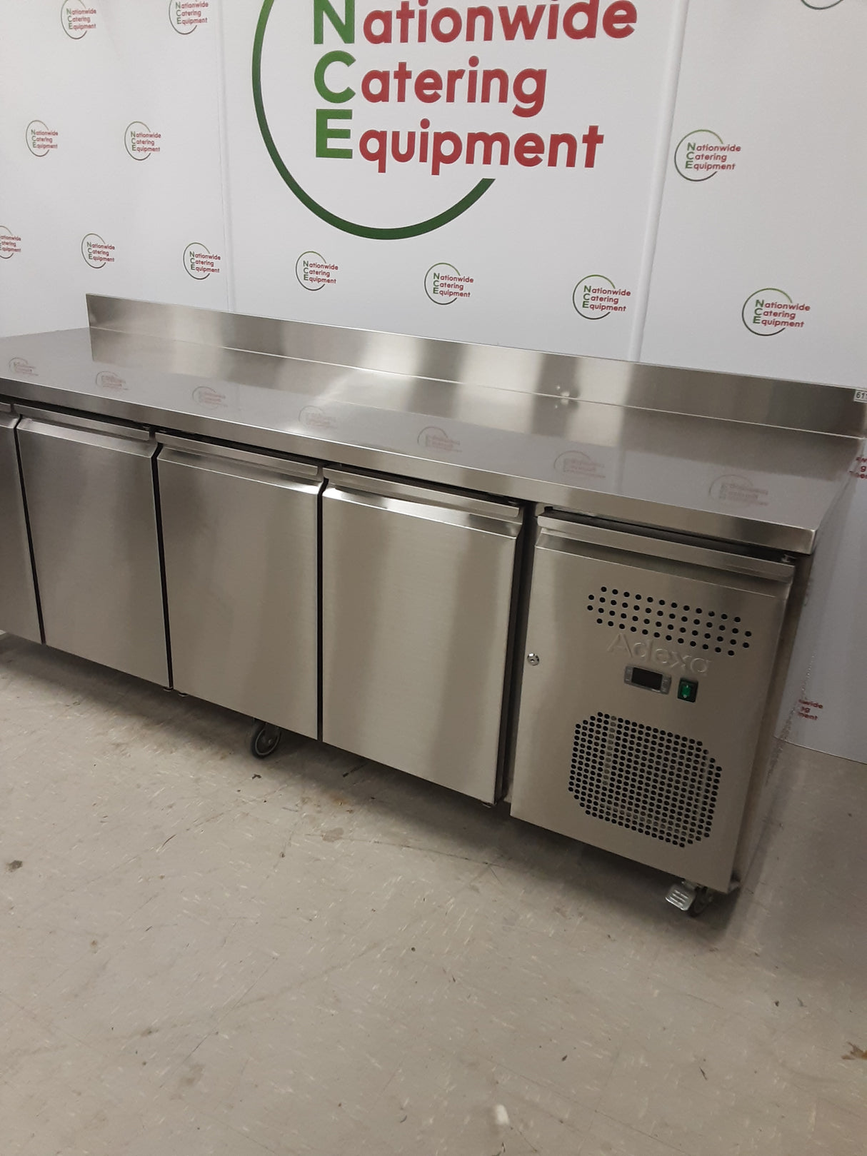 Adexa Four Door Flat Counter Fridge, With Upstand, 223cm, Model- RG42V (NCE6111)