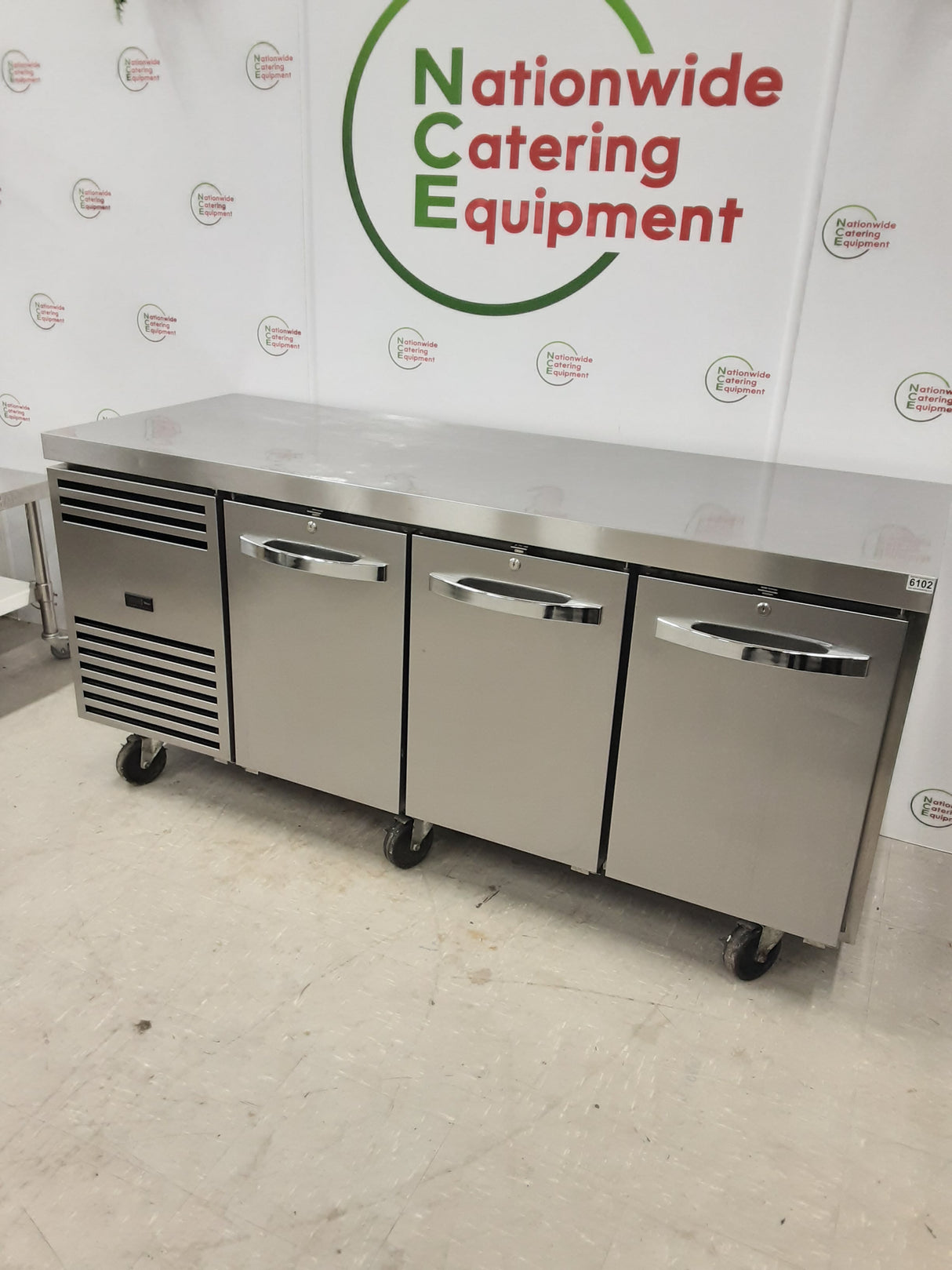 True Three Door Flat Counter Freezer, 187cm, Model- TCR1/3 (NCE6102)