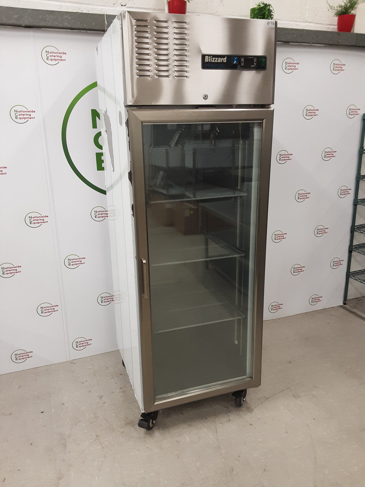 Blizzard Single Upright Display Freezer, Model- BF1SSCR (NCE6119)