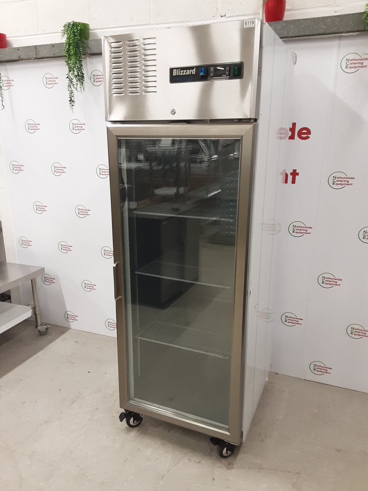 Blizzard Single Upright Display Freezer, Model- BF1SSCR (NCE6119)