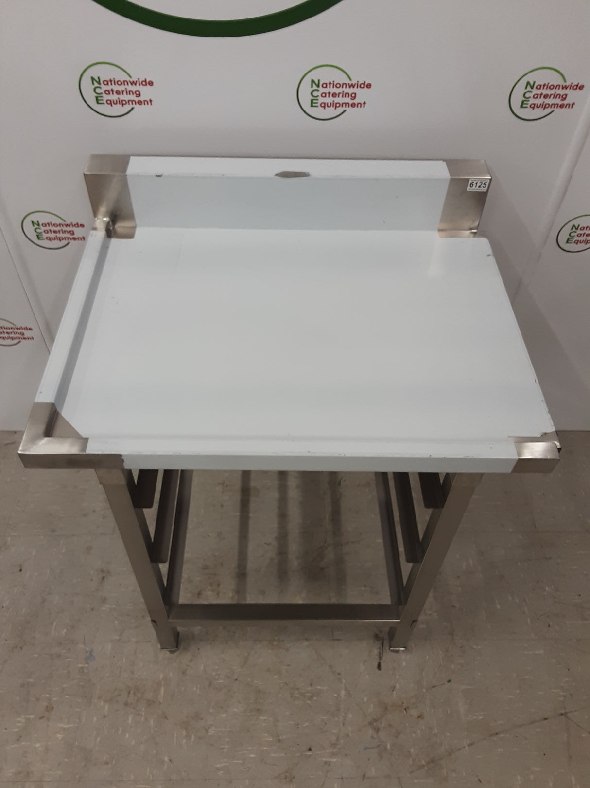 Stainless Steel Dishwasher Exit Table (Machine to Right), With Racking Beneath(NCE6125)