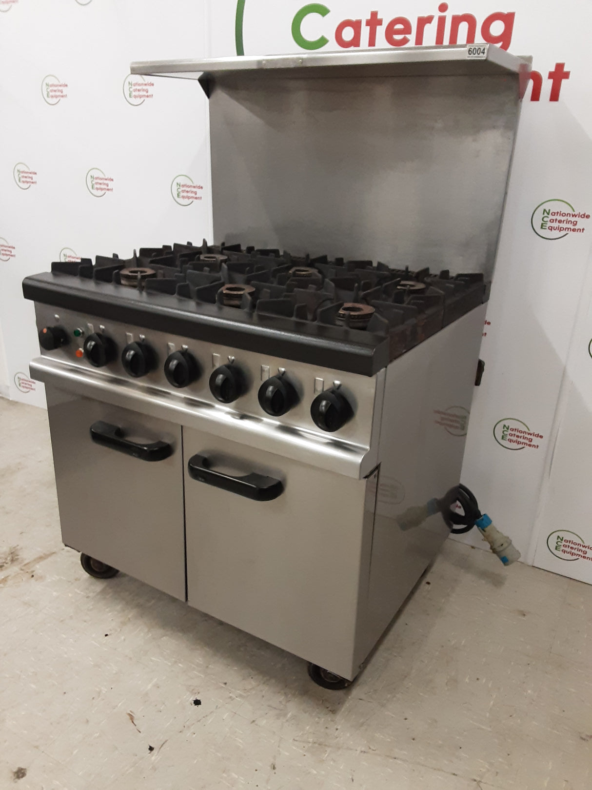Lincat Opus 800 Duel Fuel Natural Gas Six Burner Stove & Electric Convection Oven, Model- OD7007/N (NCE6004)