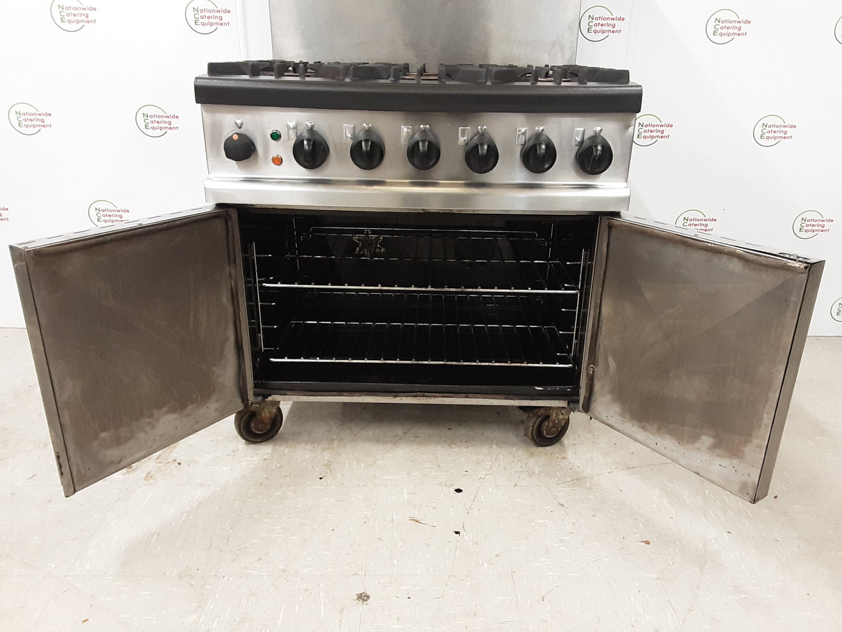 Lincat Opus 800 Duel Fuel Natural Gas Six Burner Stove & Electric Convection Oven, Model- OD7007/N (NCE6004)