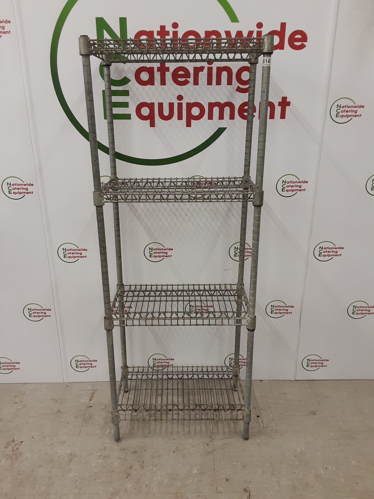 Galvanised Wire Shelving Unit - 4 Tier, 61x36cm (NCE6147)