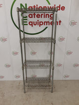 Galvanised Wire Shelving Unit - 4 Tier, 61x36cm (NCE6147)