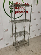Galvanised Wire Shelving Unit - 4 Tier, 61x36cm (NCE6147)