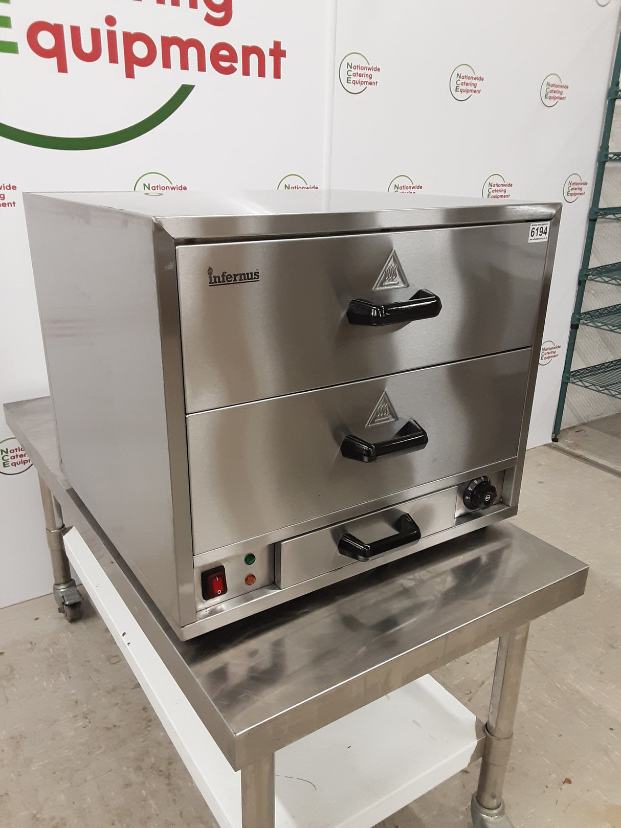 Infernus Two Warming Drawer Unit/Bun Warmer, Model- INF-3DB (NCE6194)